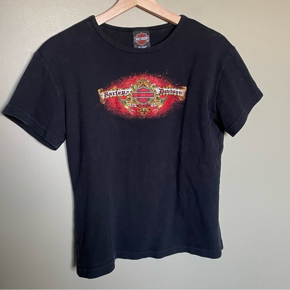 Harley Davidson black short sleeve graphic tee shirt size extra large - Picture 7 of 7